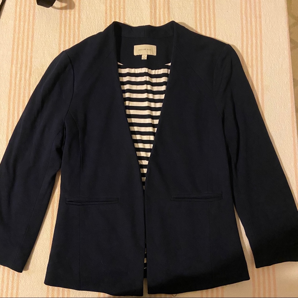Skies Are Blue- Navy Blazer